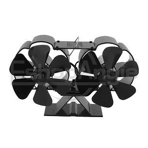 Ventilador Estufa A Leña 6 Aspas Chimenea Sin Electricidad