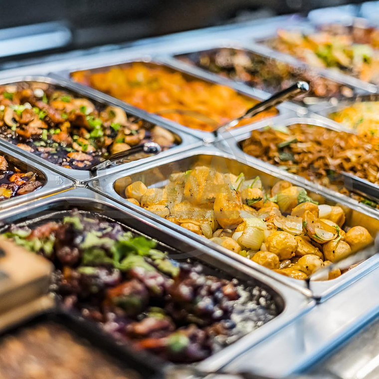 Pack 6 Deposito Gastronomico Acero 16 Cm X 26.5 Cm Con Tapa 4