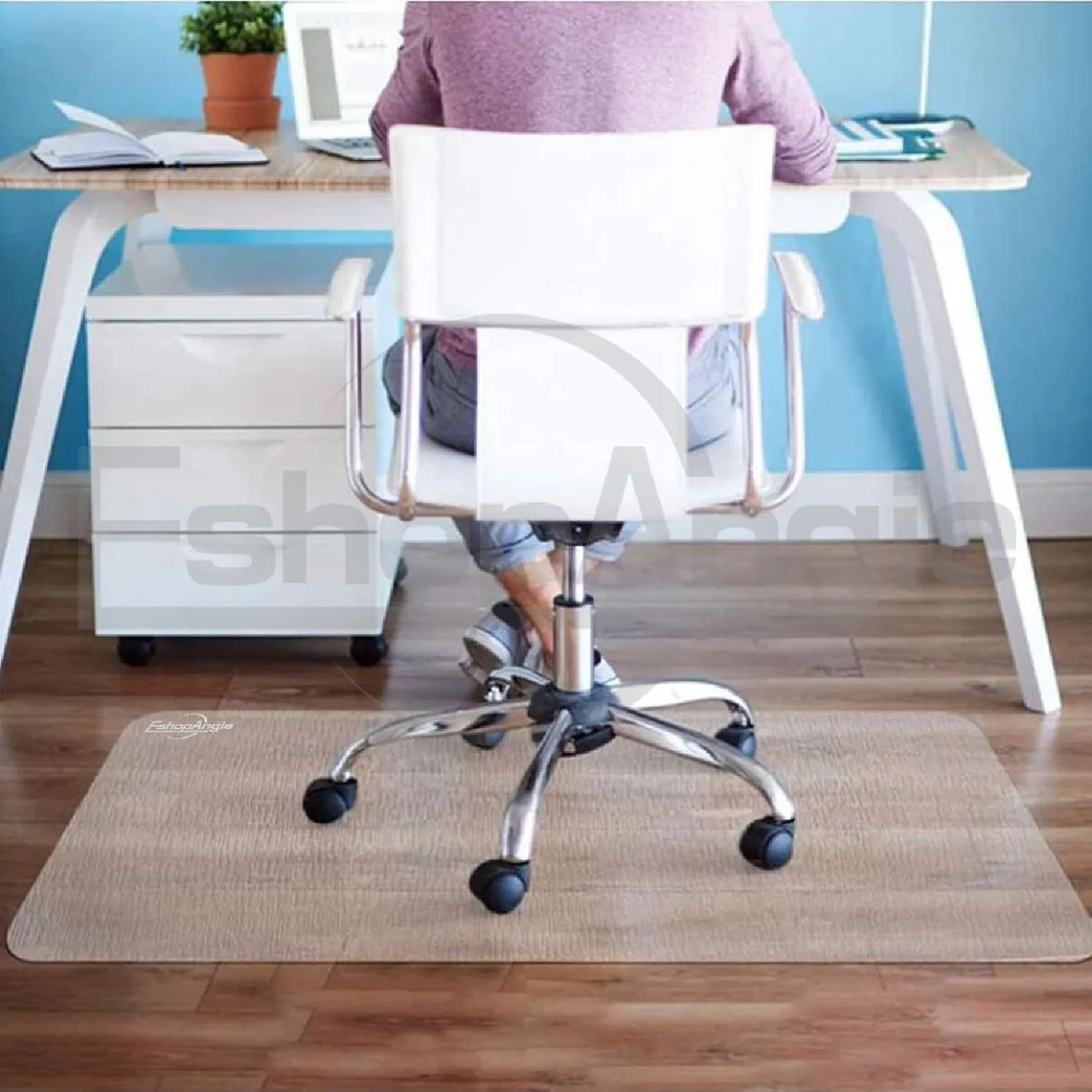 Alfombrilla Tapete Protector Para Silla De Oficina Piso Pvc 1.2 M 75 Cm  2