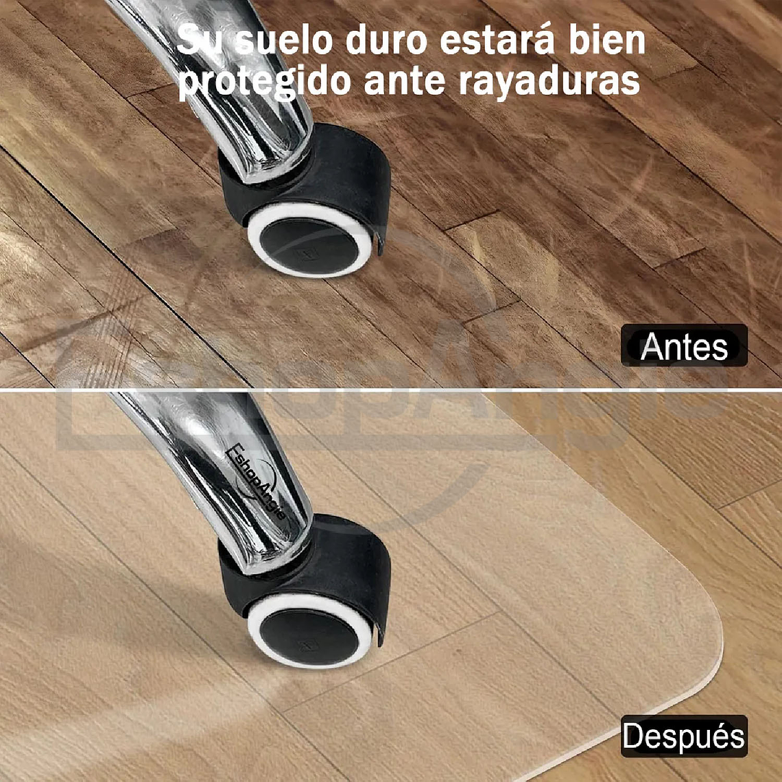 Alfombrilla Tapete Protector Para Silla De Oficina Piso Pvc 1.2 M 75 Cm  6