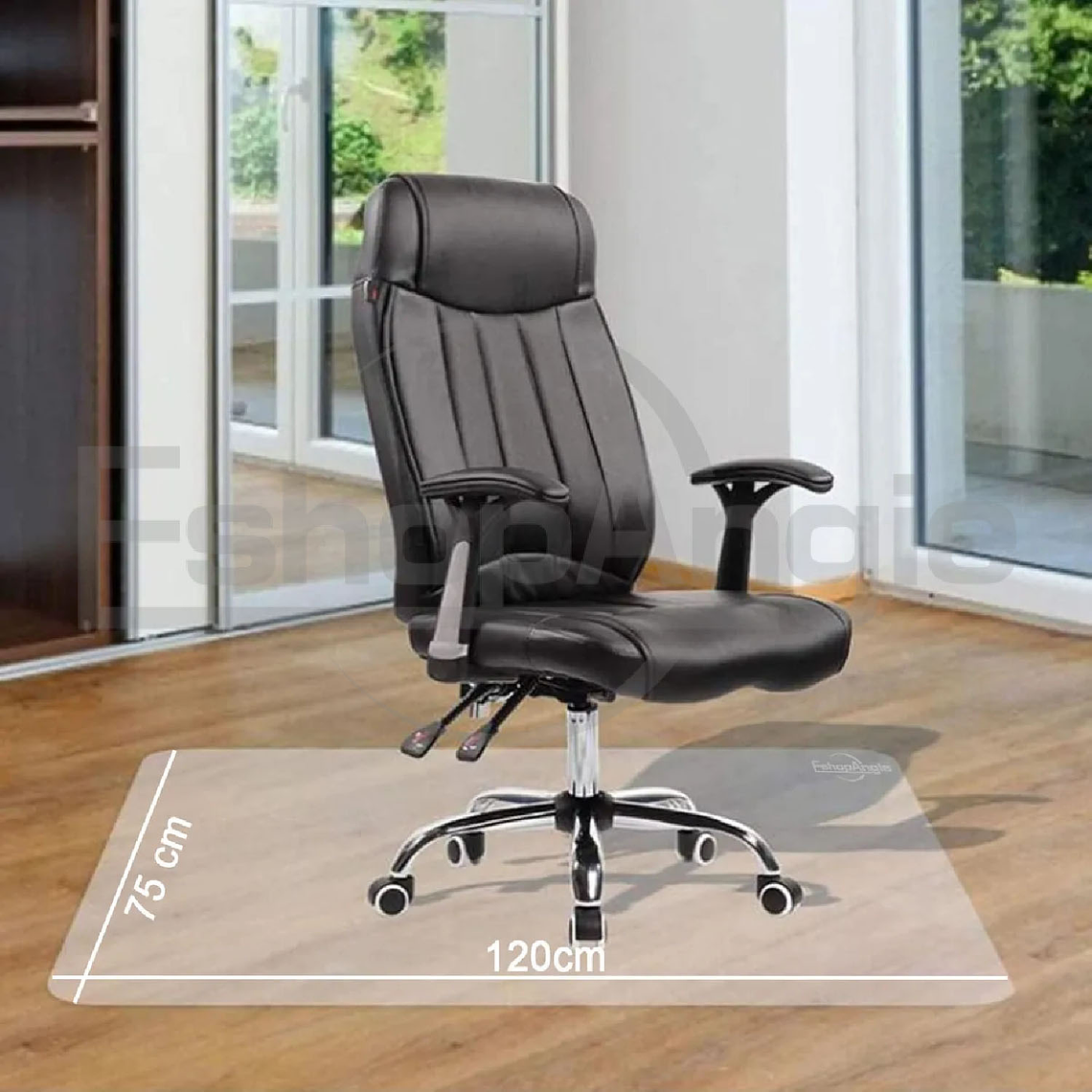 Alfombrilla Tapete Protector Para Silla De Oficina Piso Pvc 1.2 M 75 Cm  8