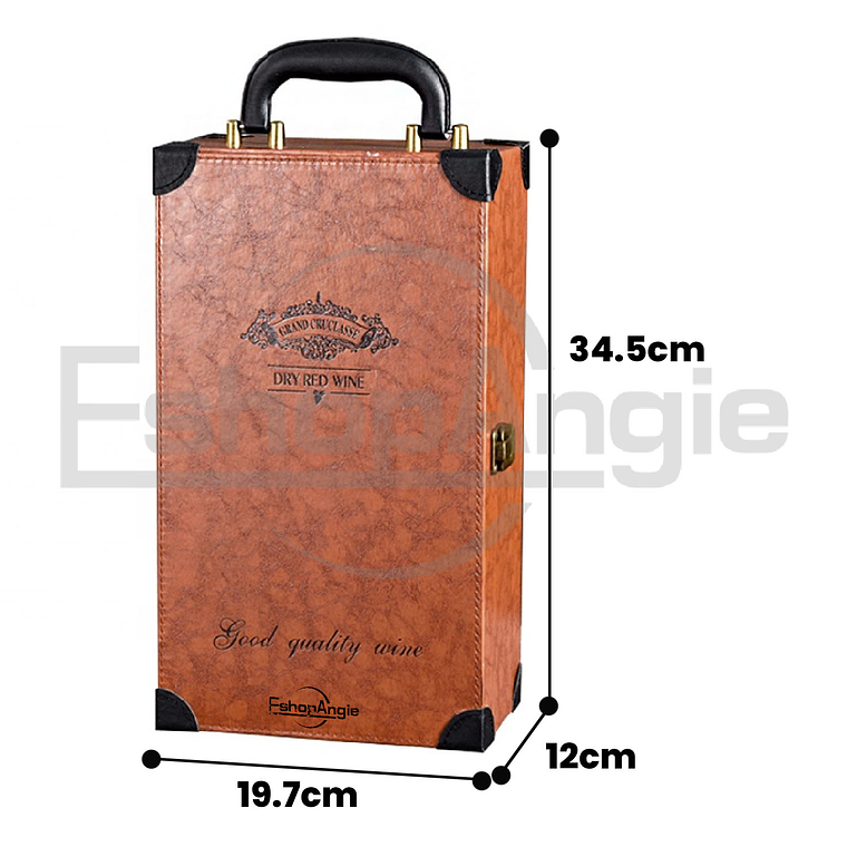 Caja Para Vinos Maleta De Cuero Con Accesorios 4
