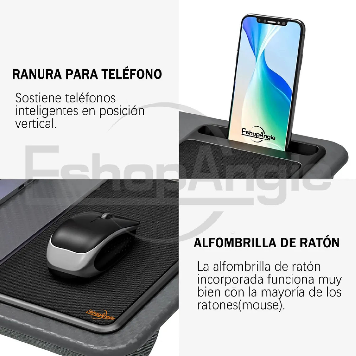 Soporte Notebook Cama Bandeja Celular Mouse Ergonomico 3