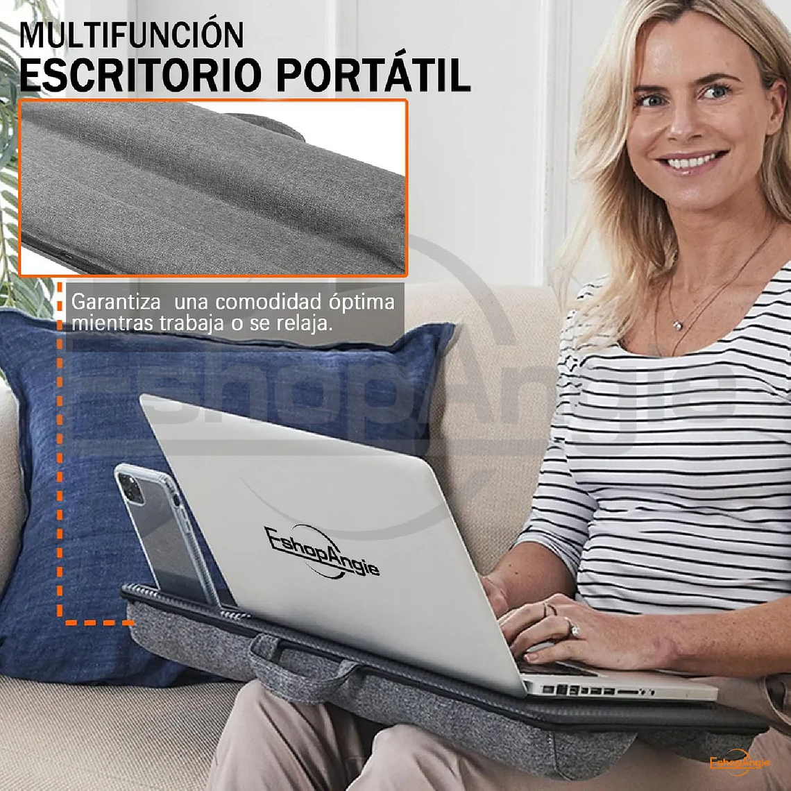 Soporte Notebook Cama Bandeja Celular Mouse Ergonomico 4