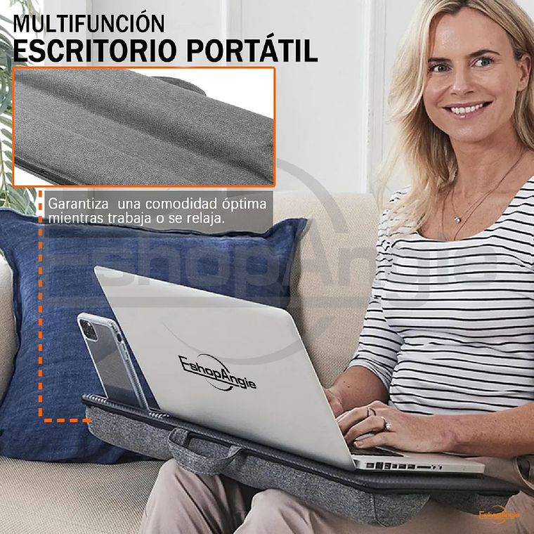 Soporte Notebook Cama Bandeja Celular Mouse Ergonomico 4