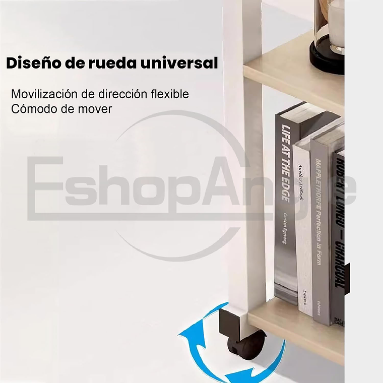 Mesa Auxiliar Altura Ajustable Con Ruedas Multifuncional 2