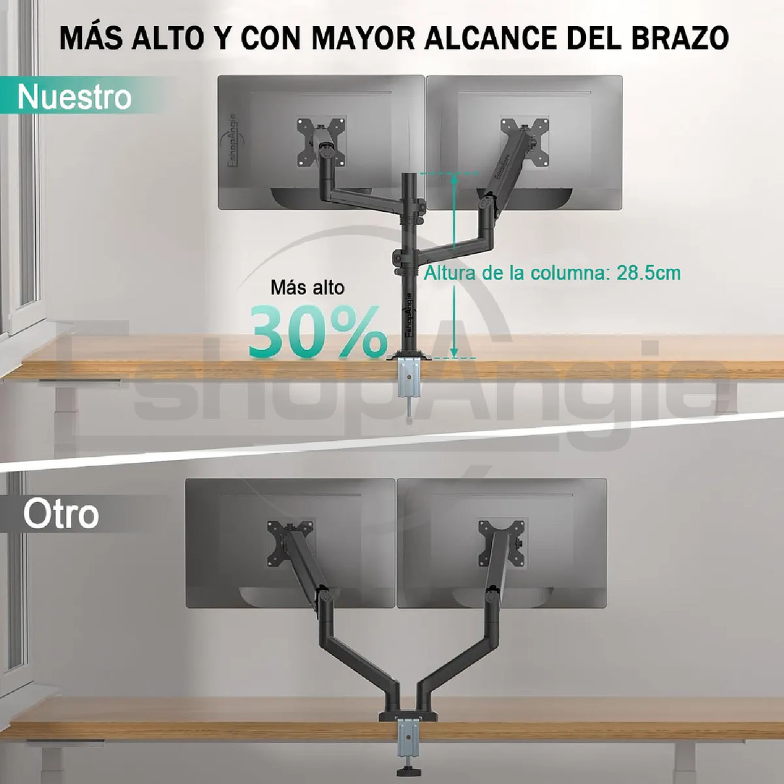 Brazo Soporte Doble Monitor Escritorio 13 A 32 Pulgadas 9kg 2