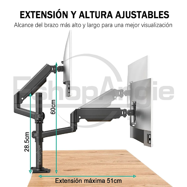 Brazo Soporte Doble Monitor Escritorio 13 A 32 Pulgadas 9kg 8