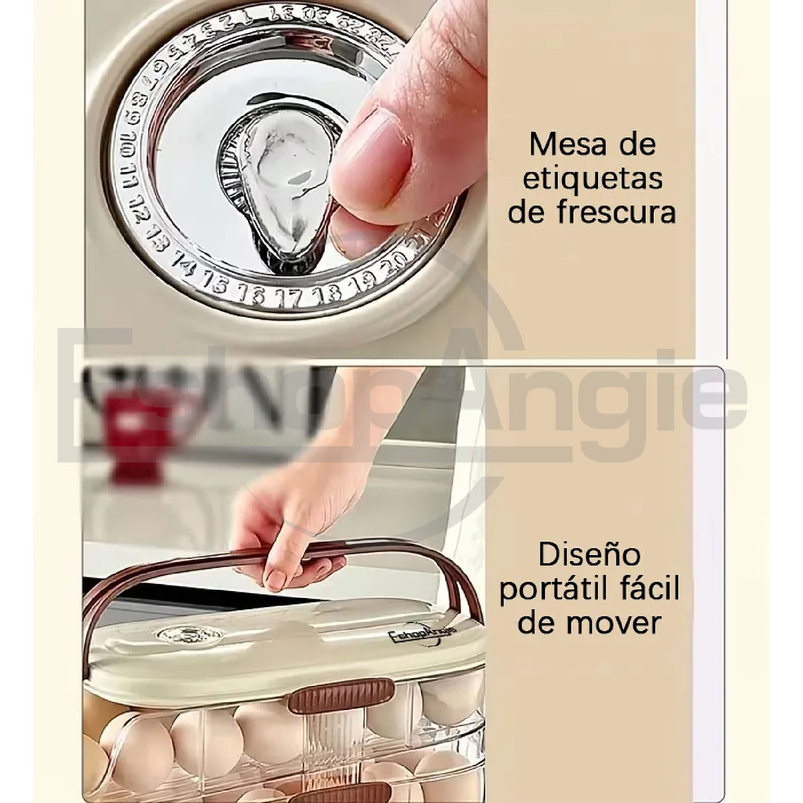 Organizador De Huevo Automatico 3 Niveles Dispensador Nevera Transparente 3