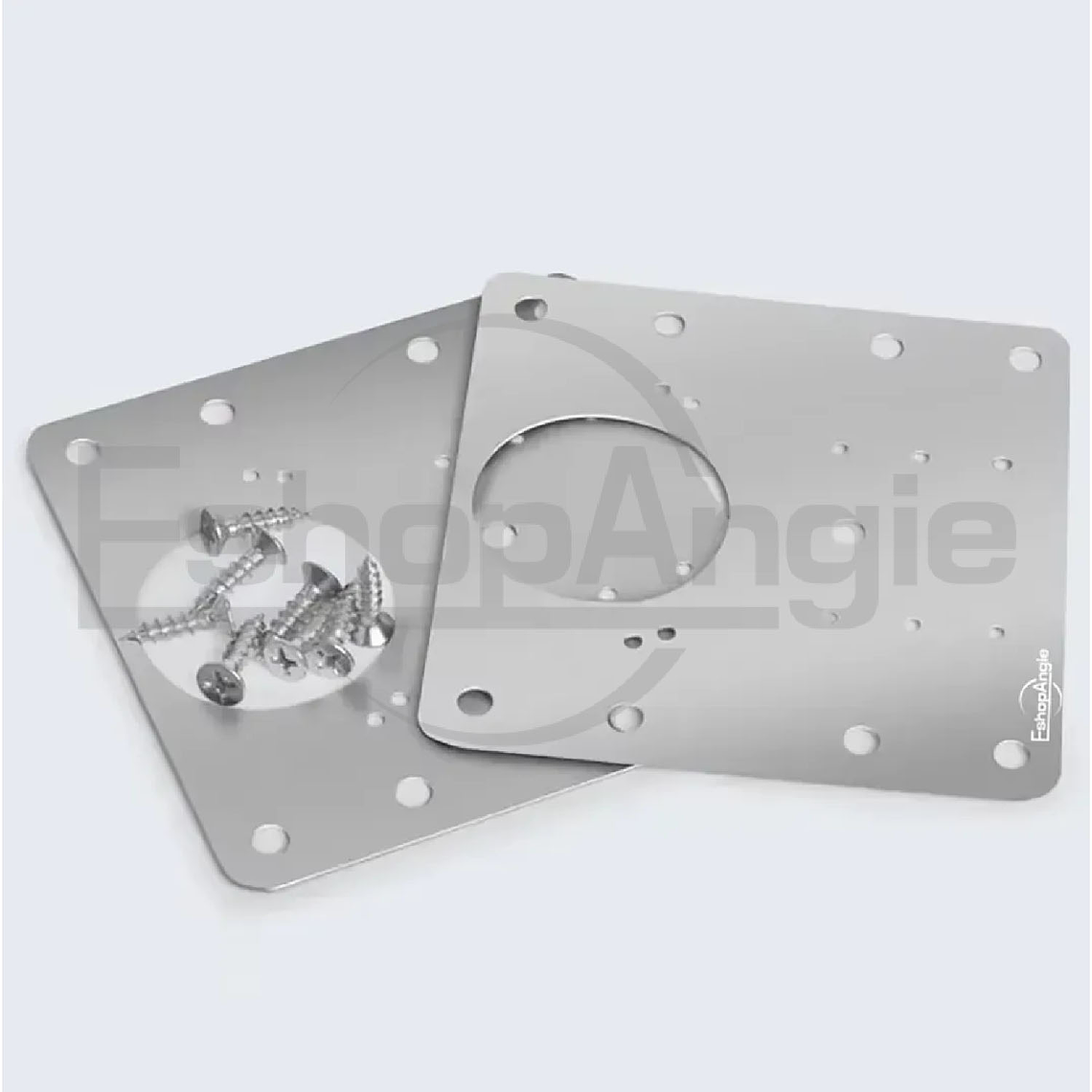 10u Placas Reparacion Bisagra Mueble Puerta Acero Inoxidable 2