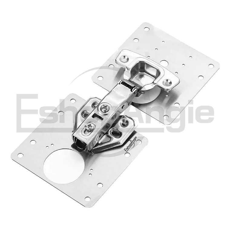 10u Placas Reparacion Bisagra Mueble Puerta Acero Inoxidable 3