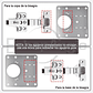10u Placas Reparacion Bisagra Mueble Puerta Acero Inoxidable - Miniatura 4