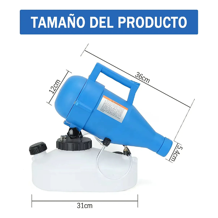 Fumigador Sanitizado Nebulizador Eléctrico 4.5l Pulverizador 8