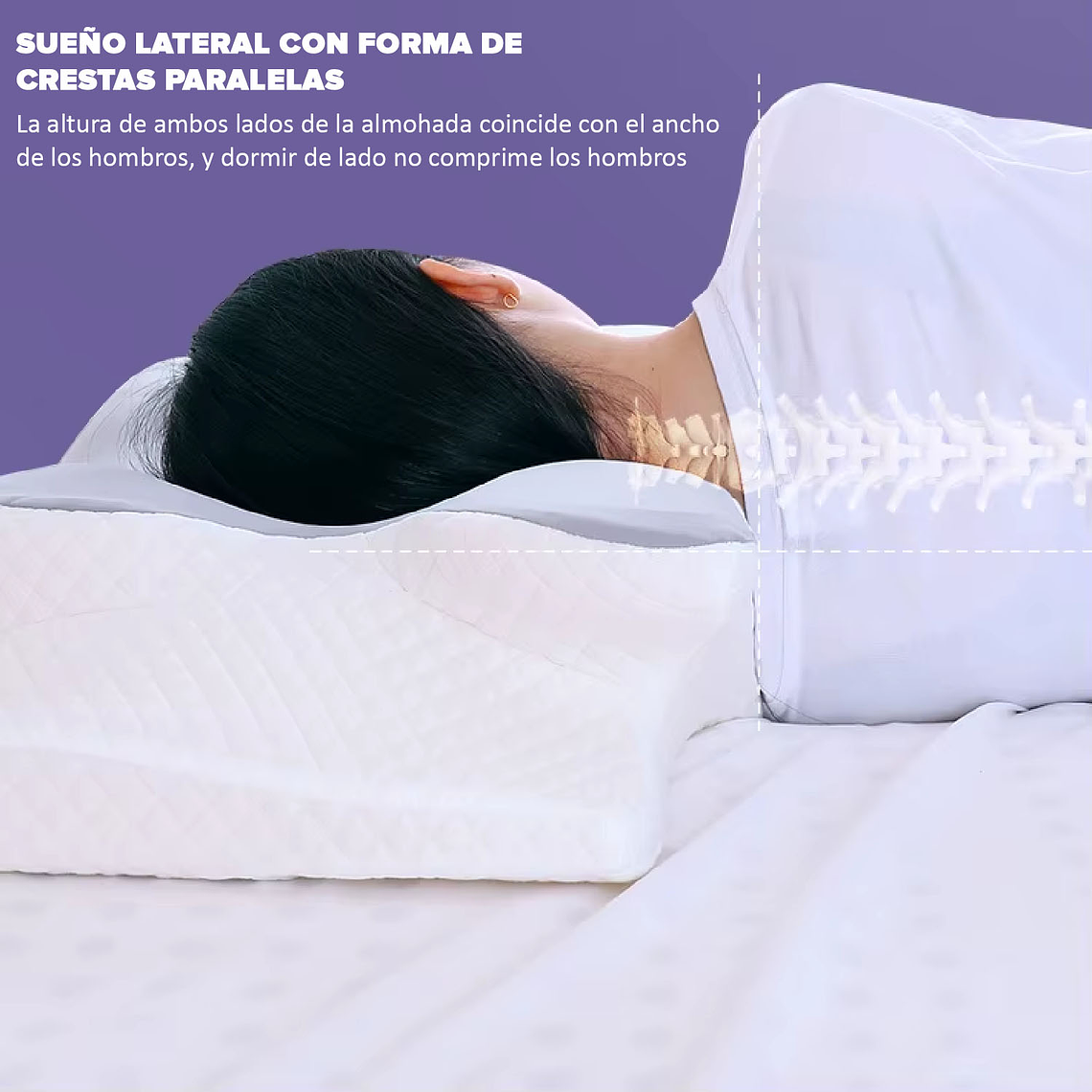 Almohada Viscoelástica Ergonómica Ortopédica Para Cuello Agregar a favoritos 2