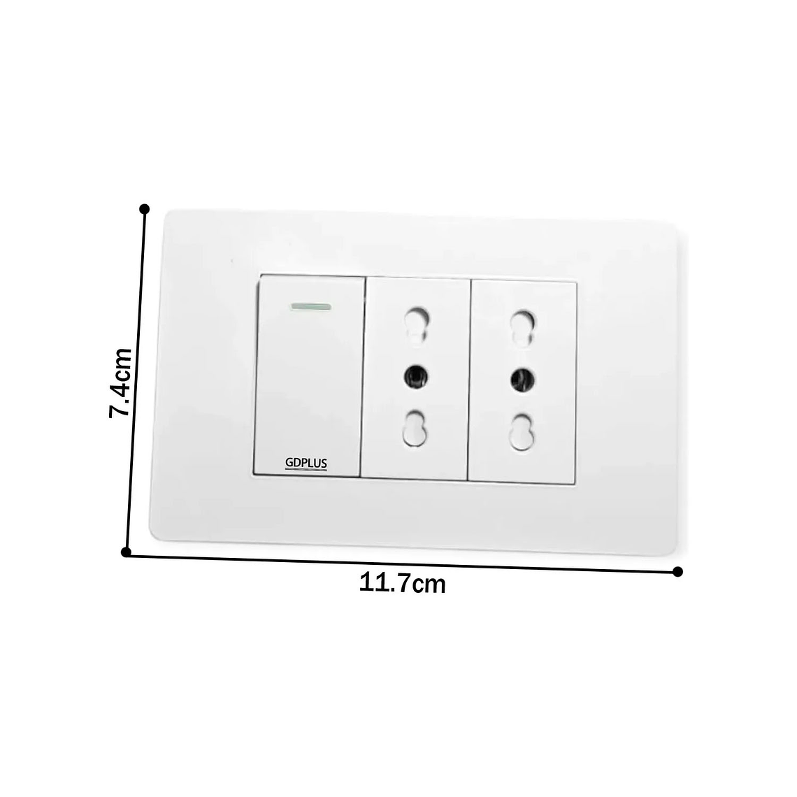 Tomacorriente Doble 16a + Interruptor Simple 16a 250v 5