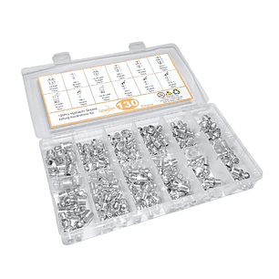 130pcs Surtido De Boquillas Graseras Hidráulicas Engrase