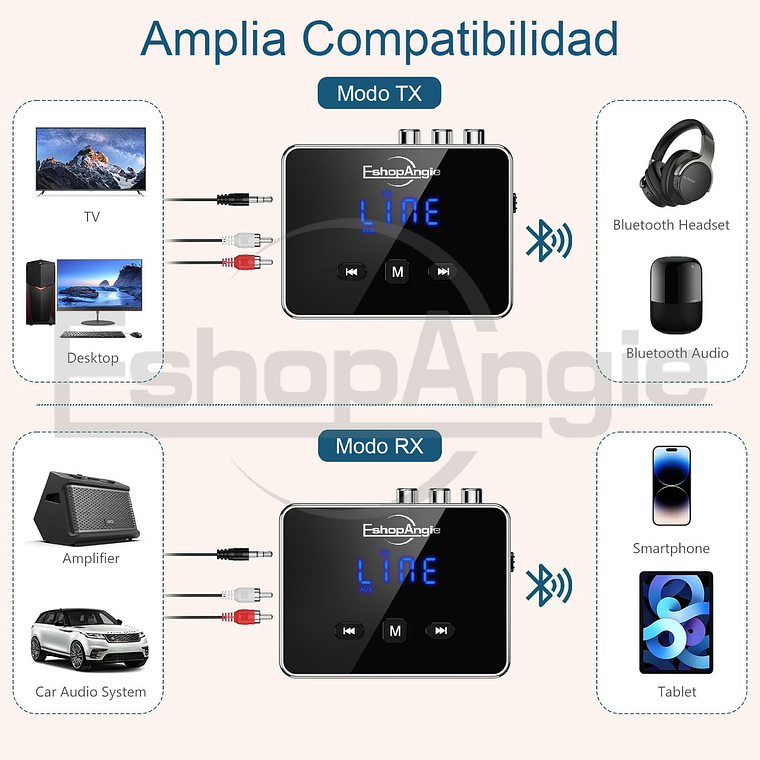 Transmisor Receptor Adaptador Bluetooth Convertidor Optico 2