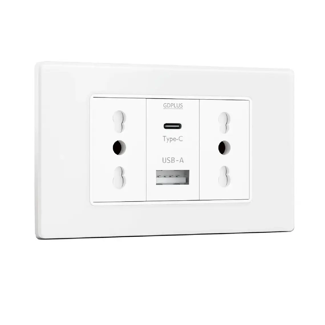 Tomacorriente Doble + Cargador Usb Y Tipo C Pared 16a 1