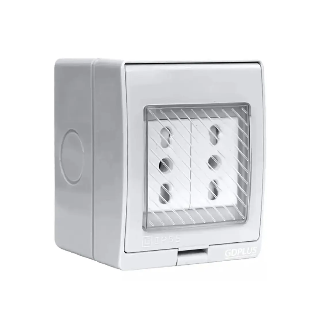 Tomacorriente Doble Hydrobox Exterior Ip55 10/20a 250v 1