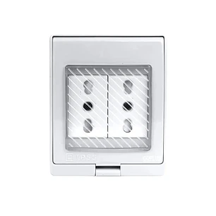Tomacorriente Doble Hydrobox Exterior Ip55 10/20a 250v