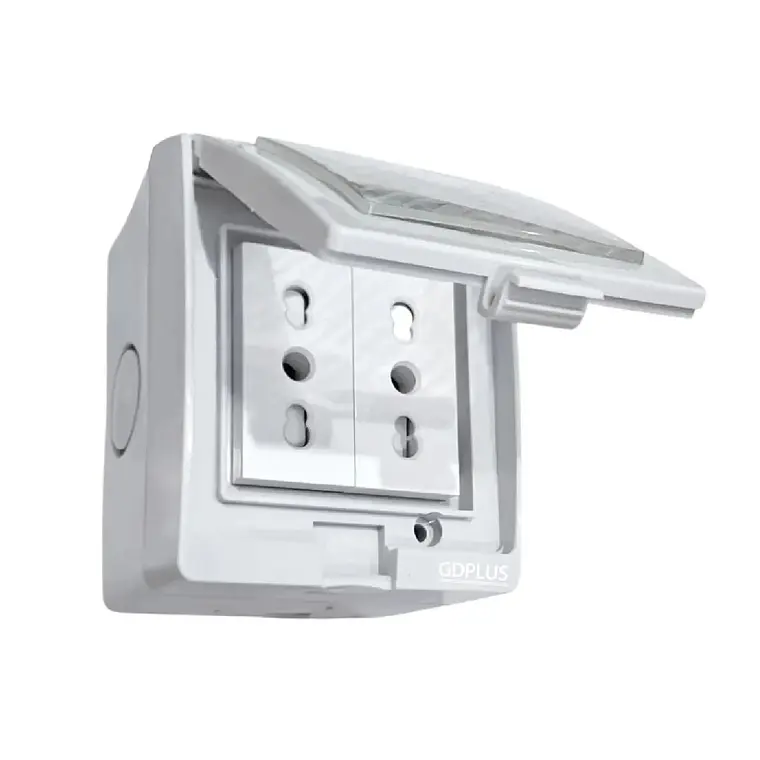 Tomacorriente Doble Hydrobox Exterior Ip55 10/20a 250v 4