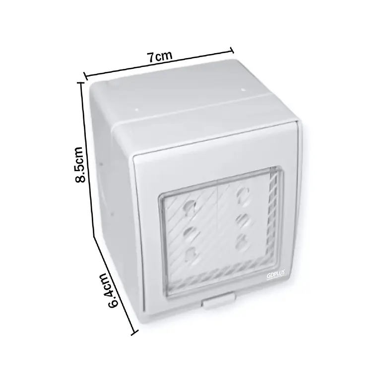 Tomacorriente Doble Hydrobox Exterior Ip55 10/20a 250v 5