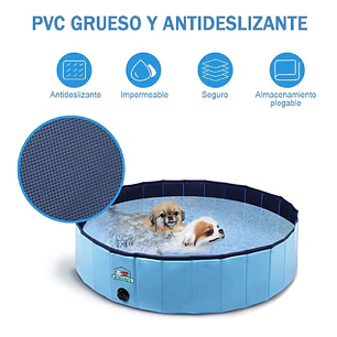 Piscina Plegable Para Mascotas Niños Pvc Resistente 120x30cm