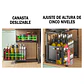 Estante Organizador Multiuso Deslizante Cocina Baño 2 Piso - Miniatura 5