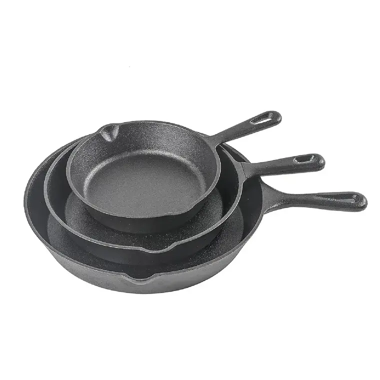 Set De 3 Sartenes De Hierro Fundido 16 20 Y 25cm Cocina 3