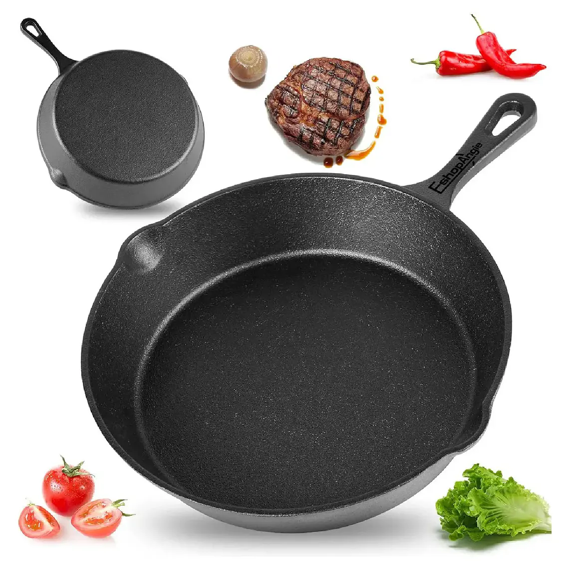 Set De 3 Sartenes De Hierro Fundido 16 20 Y 25cm Cocina 2