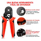 Kit 3en1 Alicate Crimpeadora Pelacables Y 1200 Terminales - Miniatura 4