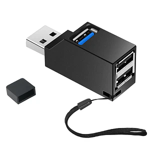 Mini Hub Splitter Usb 3x1 (2 Usb 2.0 + Usb 3.0)