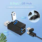 Mini Hub Splitter Usb 3x1 (2 Usb 2.0 + Usb 3.0) - Miniatura 3