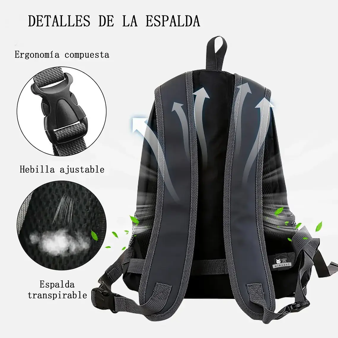 Mochila Transportadora Mascota Perros Gatos Malla Respirable 2