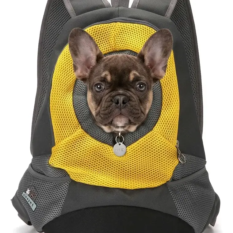 Mochila Transportadora Mascota Perros Gatos Malla Respirable 4
