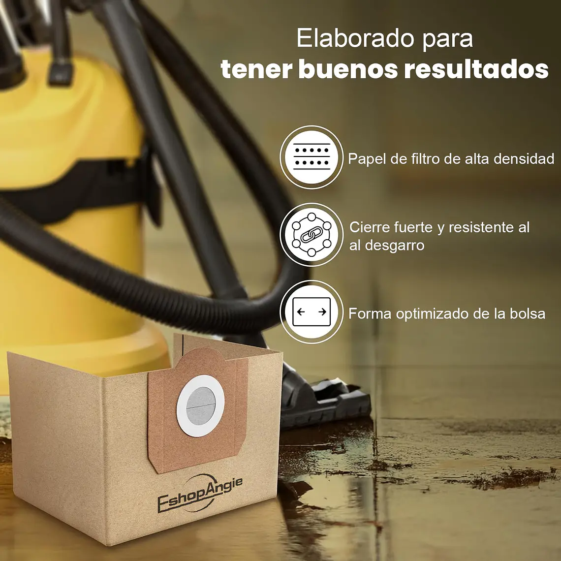 Set 10 Bolsas Papel Aspiradora Karcher Wd3 Mv3 Se4001 Nt20 6