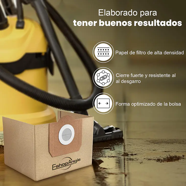 Set 10 Bolsas Papel Aspiradora Karcher Wd3 Mv3 Se4001 Nt20 6