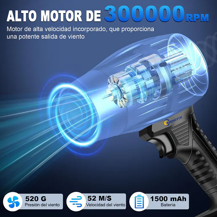 Soplador Profesional Electrico Inalambrico Multiuso 2bateria 2