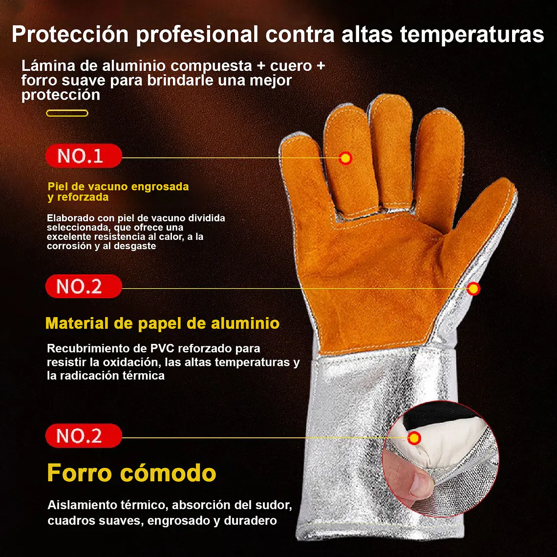Guantes Para Panadería Y Hornos Para Altas Temperaturas 5