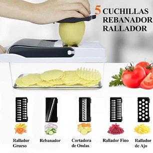 Picador De Verduras Multifuncional 26 Piezas Mandolina Ralla