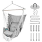 Silla Hamaca Colgante Columpio Con Cojín +kit De Instalación - Miniatura 1