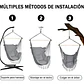 Silla Hamaca Colgante Columpio Con Cojín +kit De Instalación - Miniatura 2