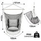 Silla Hamaca Colgante Columpio Con Cojín +kit De Instalación - Miniatura 9