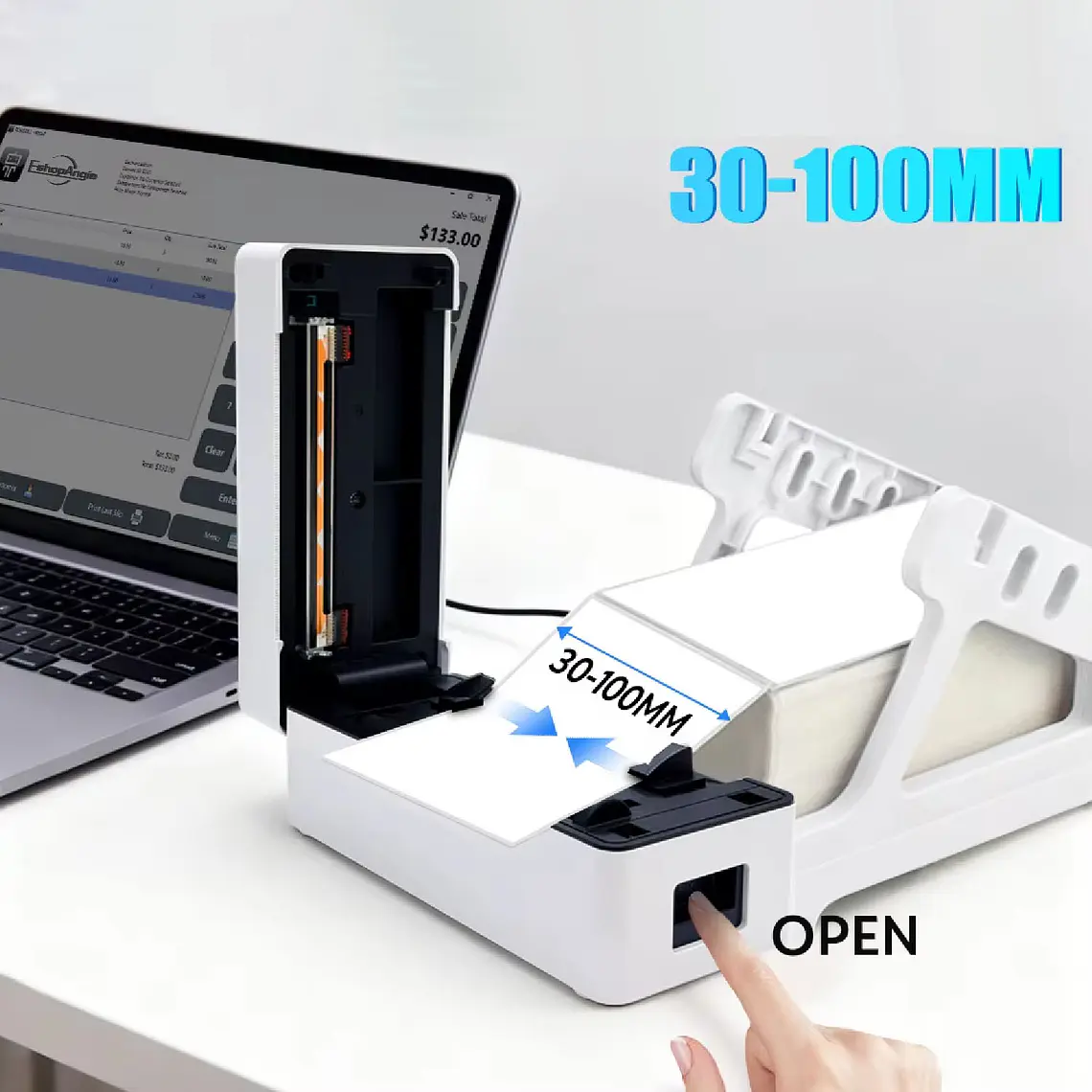 Impresora Portatil Térmica Etiqueta Bluetoot Usb +soporte 2