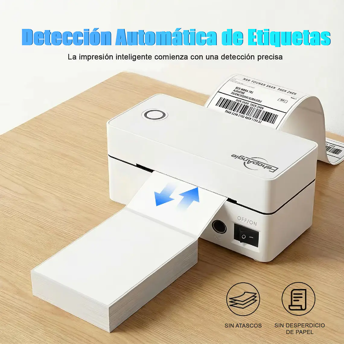 Impresora Portatil Térmica Etiqueta Bluetoot Usb +soporte 5