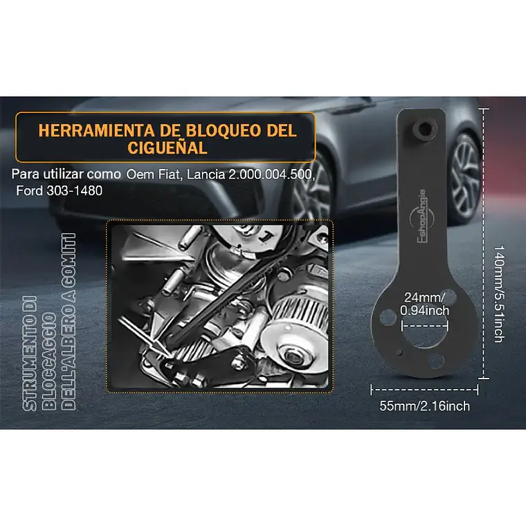 Trabador Puesta Punto Fiat 500 Punto Panda Motor 1.1 1.2 1.4 4