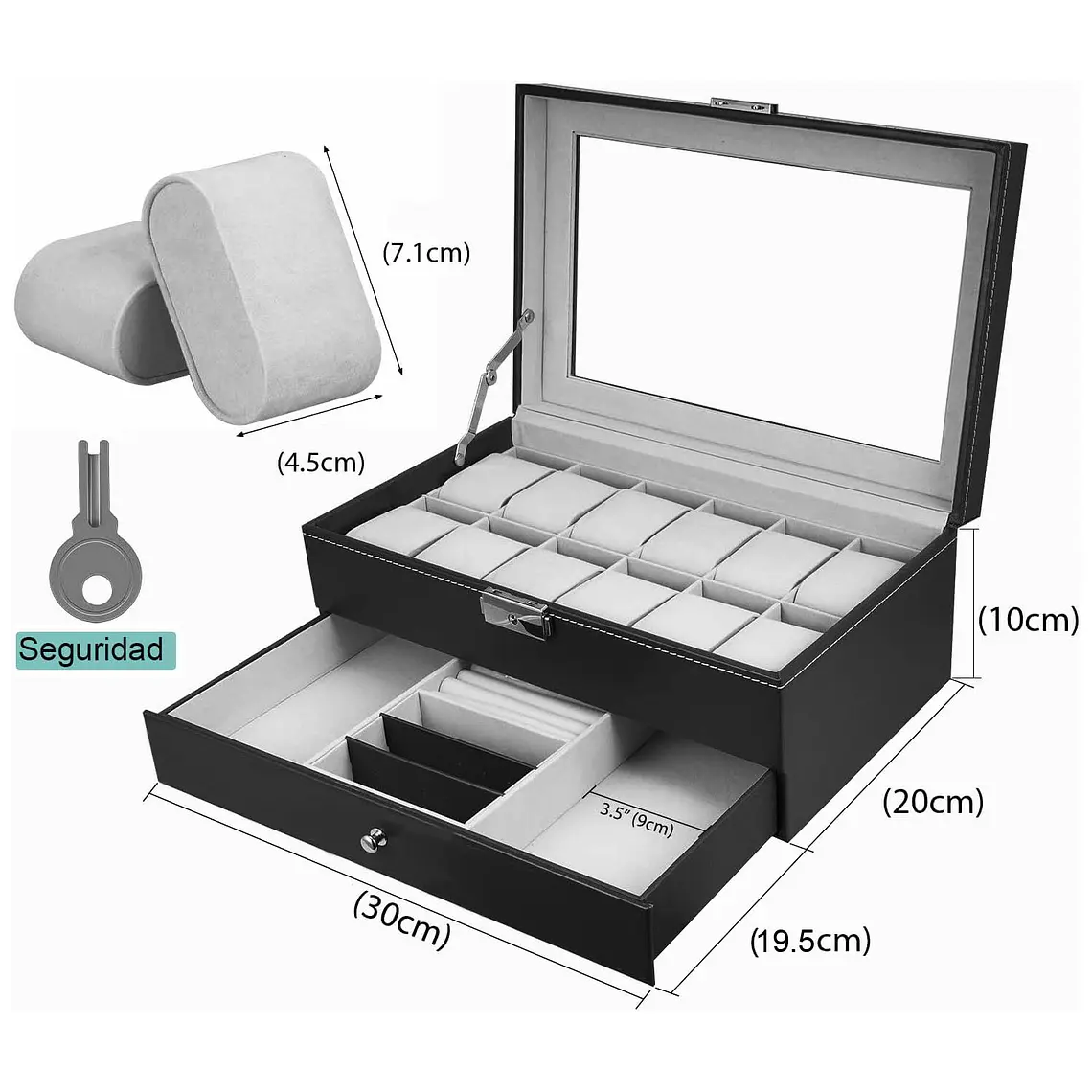 Caja Organizador 12 Unidades Relojes 7