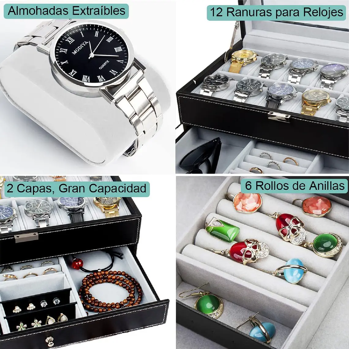 Caja Organizador 12 Unidades Relojes 5