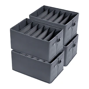 Pack 4 Bolsas Organizador Ropa Caja Plegable Con Asa