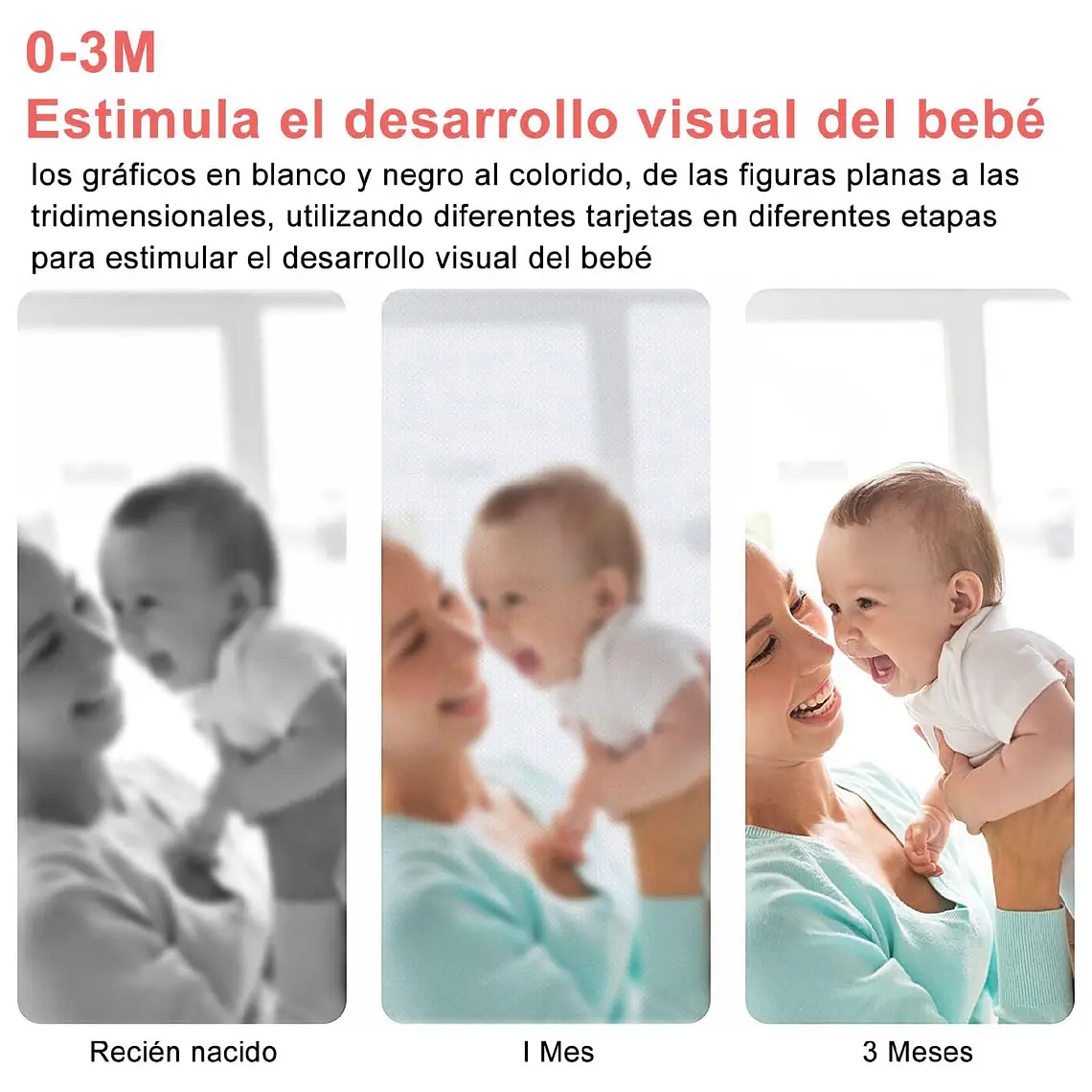 Set Tarjetas De Estimulacion Visual Para Bebes 0-36 Meses 7